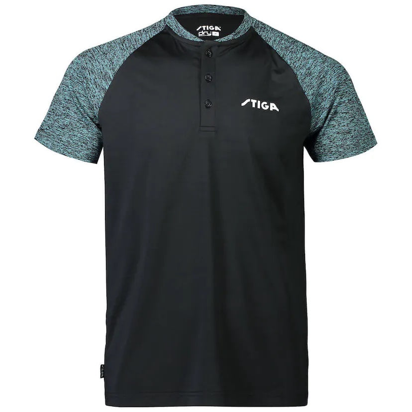 Stiga Team T-Shirt (Dry Fit) - Black/ Green