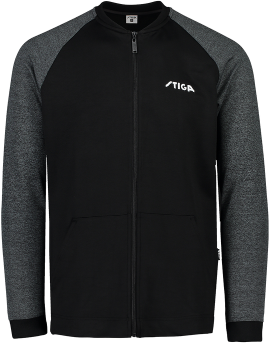 Stiga Tracksuit Jacket MEMBER Black/Grey